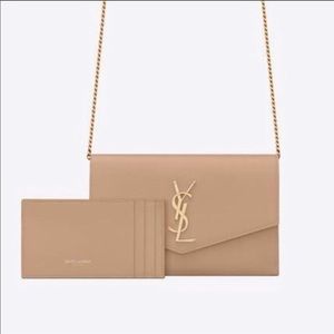 Saint Laurent uptown wallet on chain